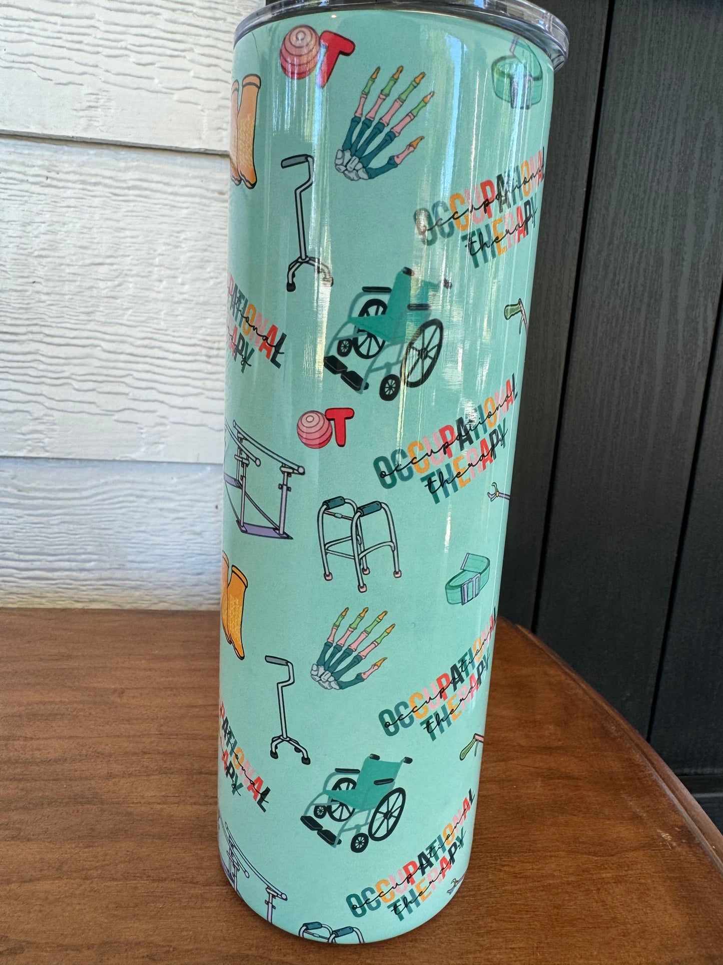 Tumbler: 20 oz Occupational Therapy Aqua Tumbler