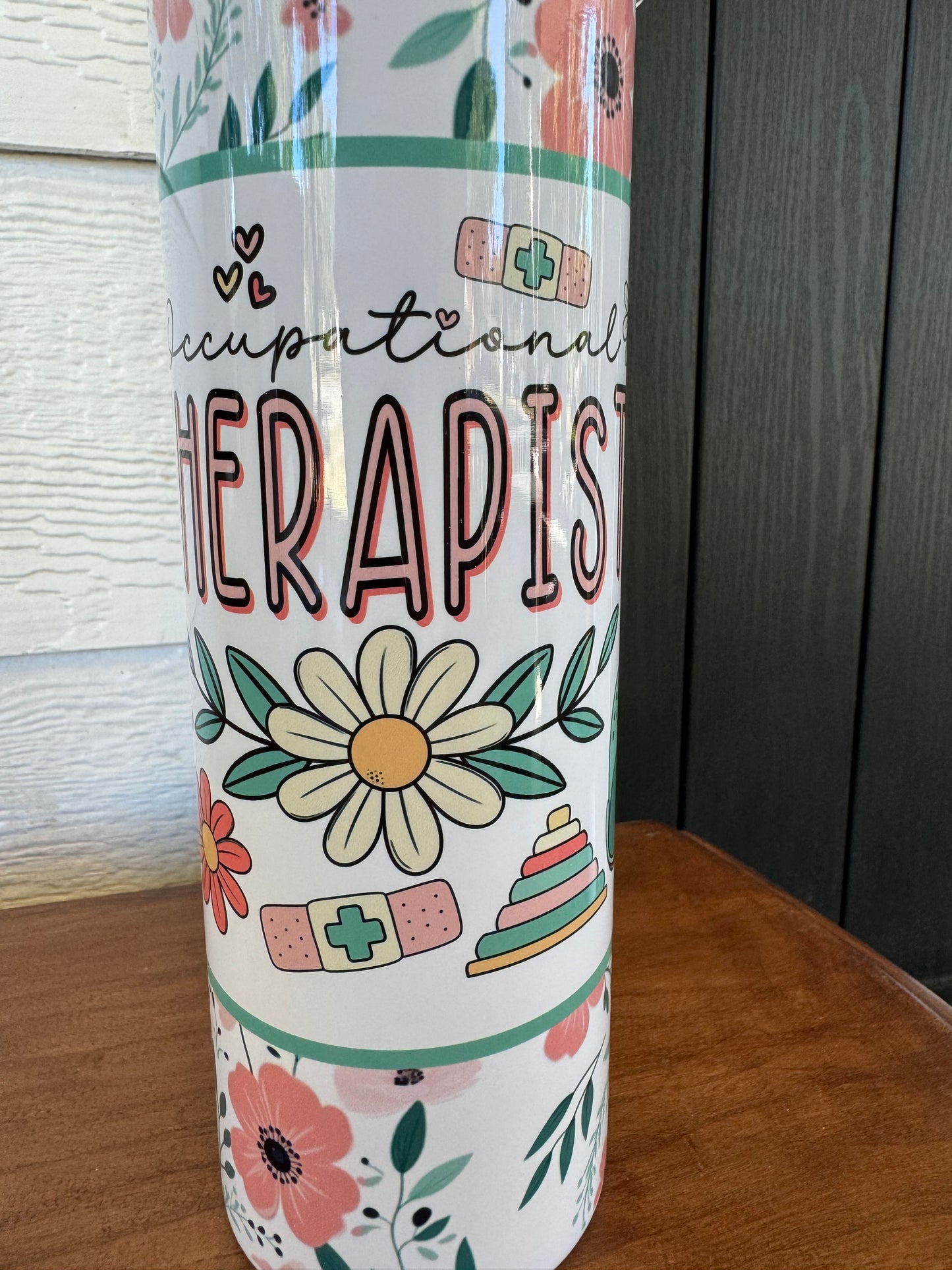 Tumbler: 20 oz Occupational Therapist Daisy