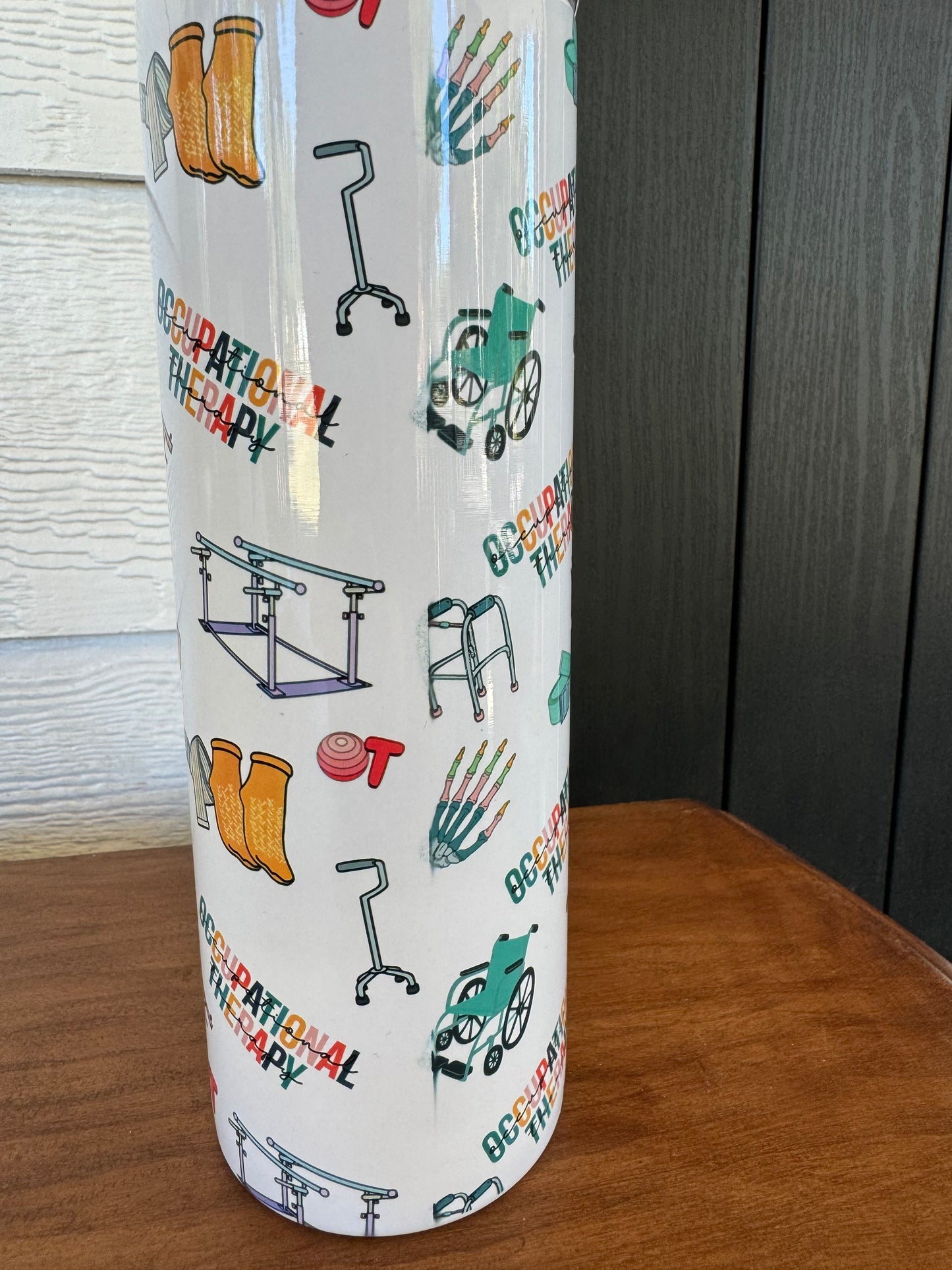 Tumbler: 20 oz Occupational Therapy White Tumbler