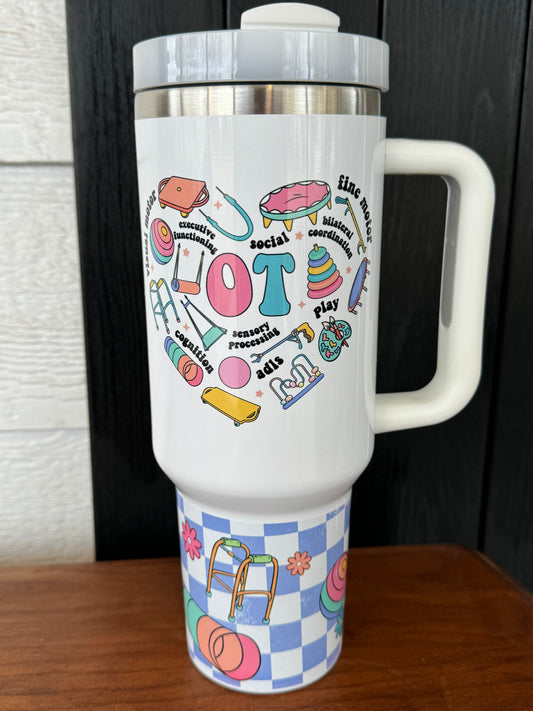 Tumbler: 40 oz Pediatric Occupational Therapy Quencher Tumbler