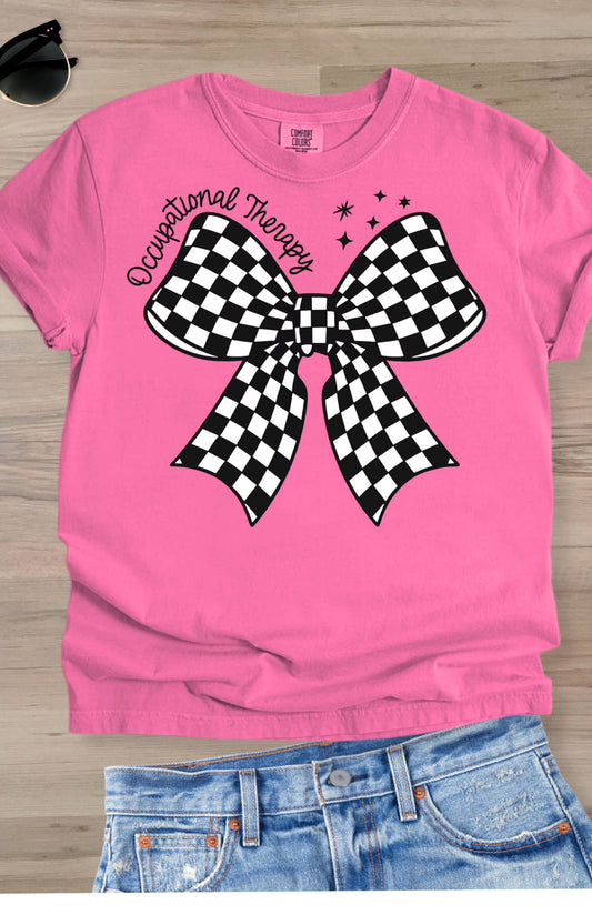 Checkered Bow OT tee