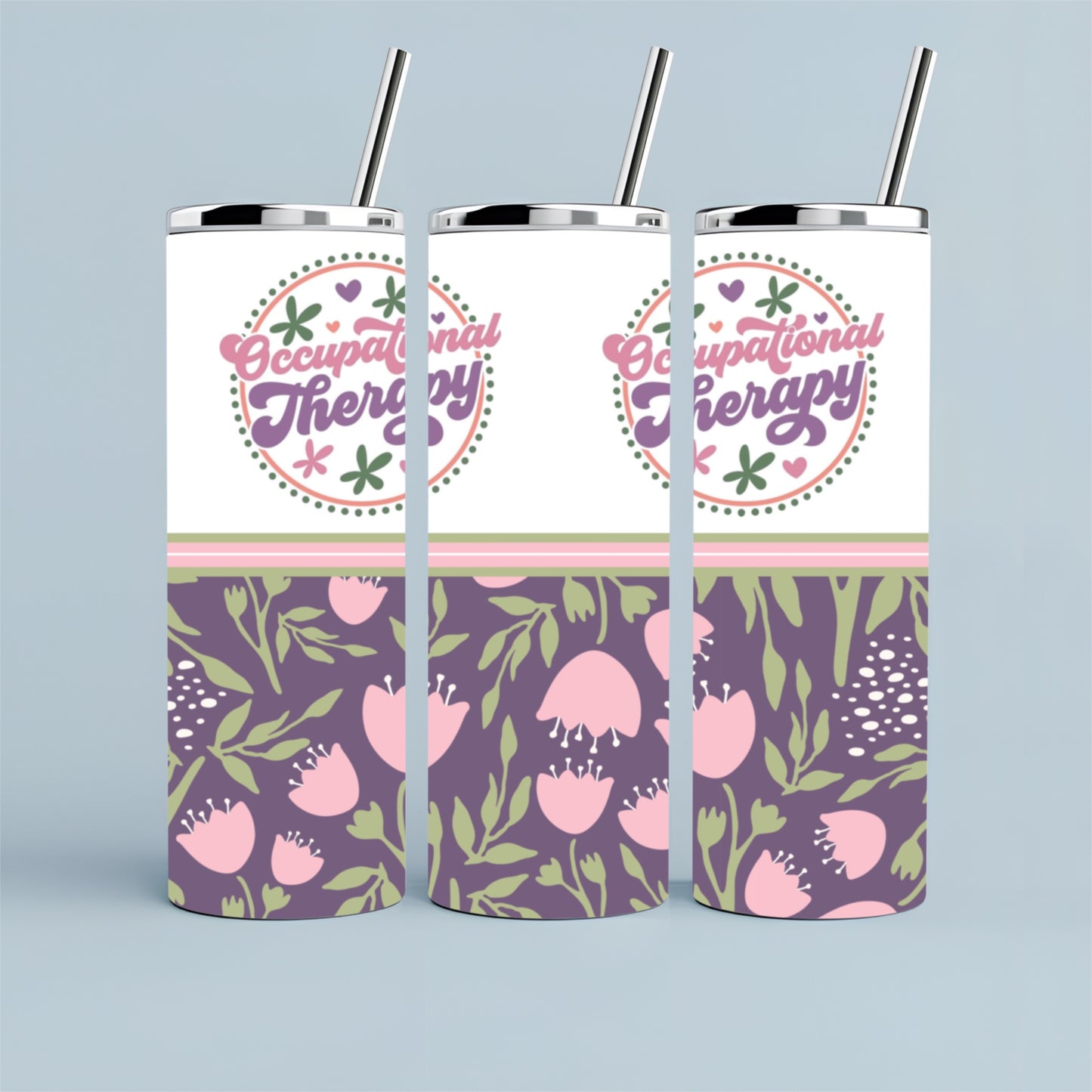 Tumbler: 20 oz Occupational Therapy Tulip