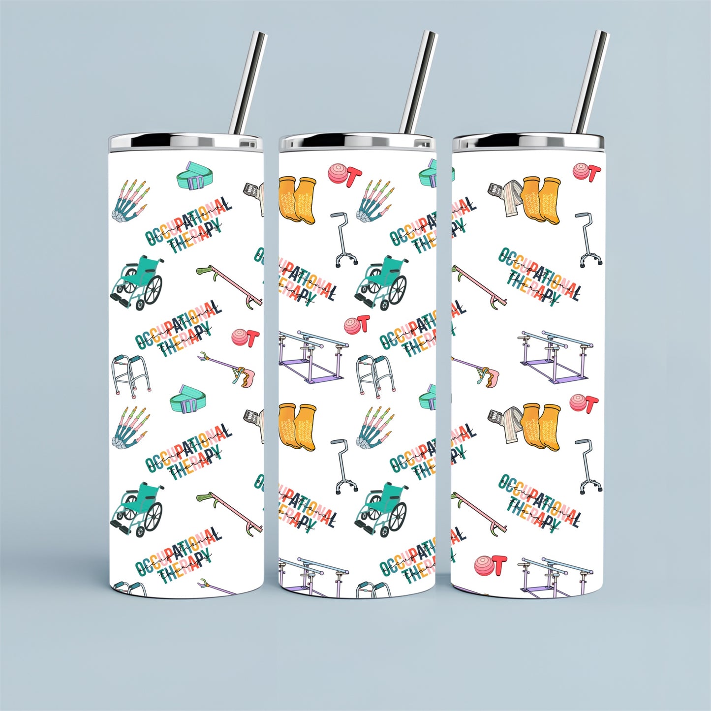 Tumbler: 20 oz Occupational Therapy White Tumbler