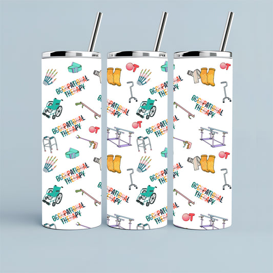 Tumbler: 20 oz Occupational Therapy White Tumbler