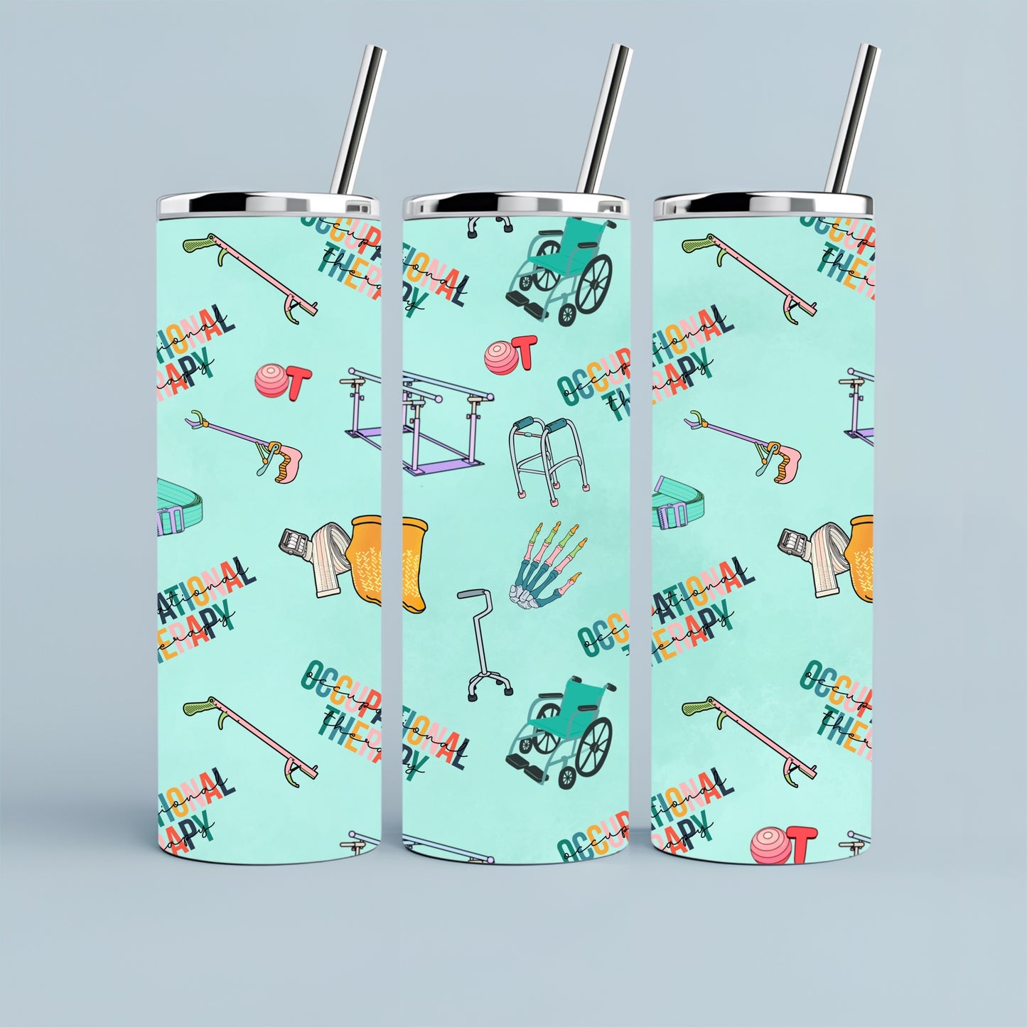 Tumbler: 20 oz Occupational Therapy Aqua Tumbler