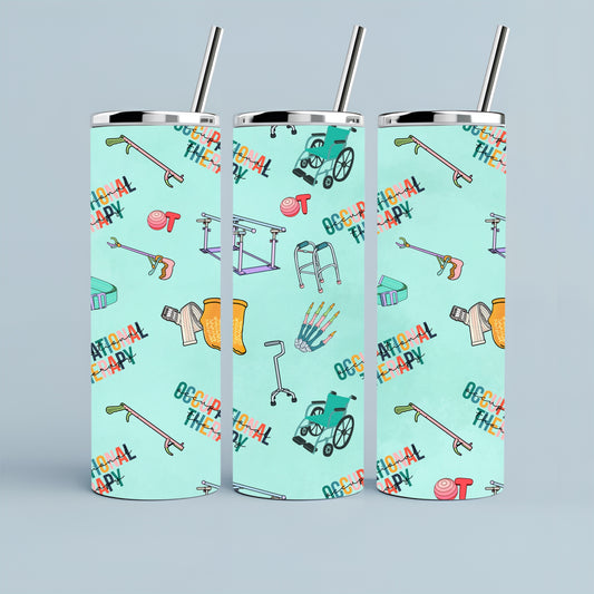 Tumbler: 20 oz Occupational Therapy Aqua Tumbler